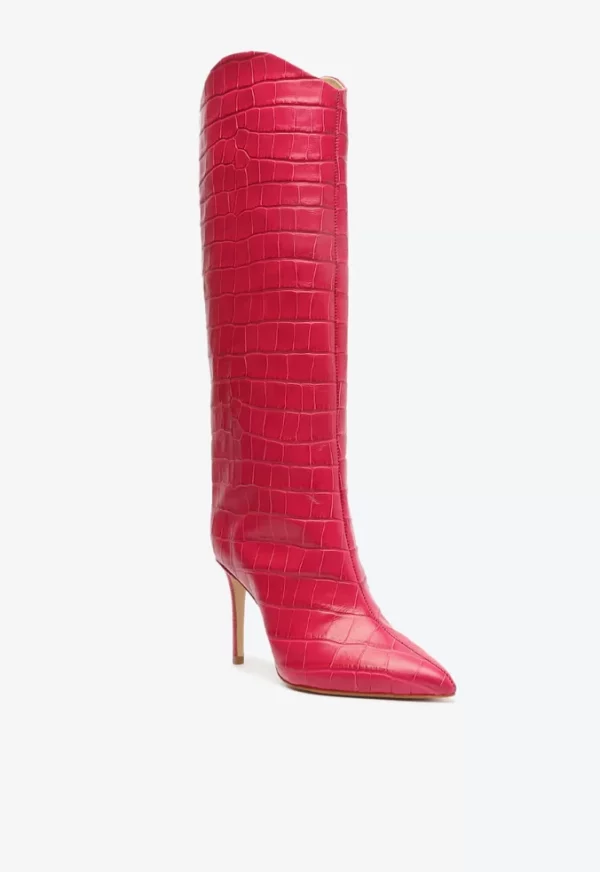 BOTA MARYANA COURO CROCO PINK SCHUTZ - Imagem 4