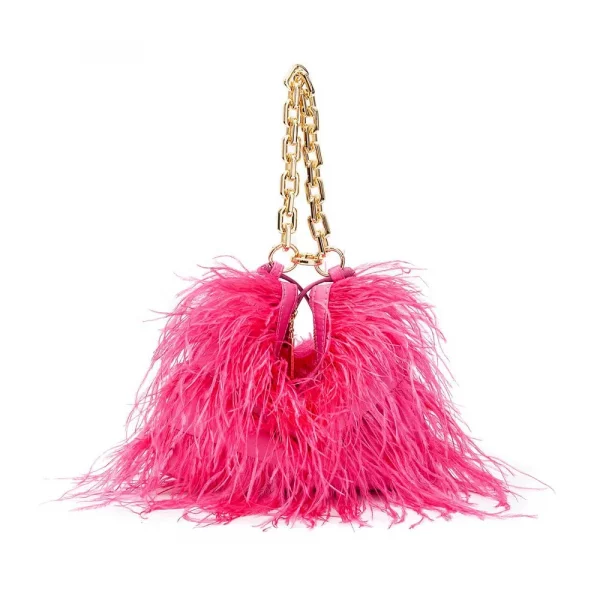 BOLSA SYLVIE PLUMAS C CORRENTES PINK ISLA - Imagem 3
