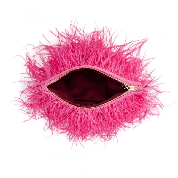 BOLSA SYLVIE PLUMAS C CORRENTES PINK ISLA - Imagem 4