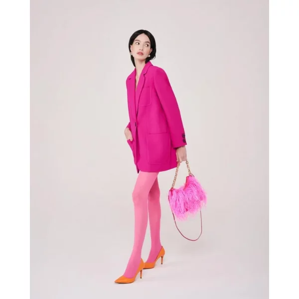 BOLSA SYLVIE PLUMAS C CORRENTES PINK ISLA - Imagem 2