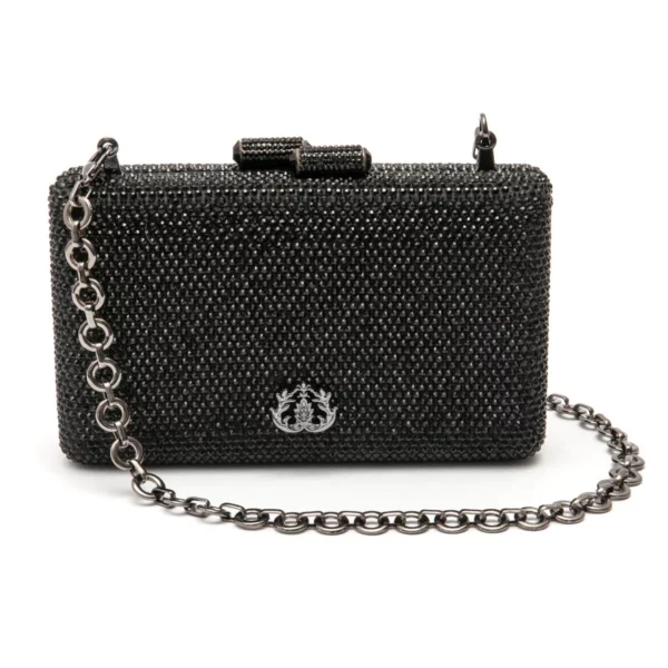 CLUTCH EVA EM CRISTAIS PRETO ISLA
