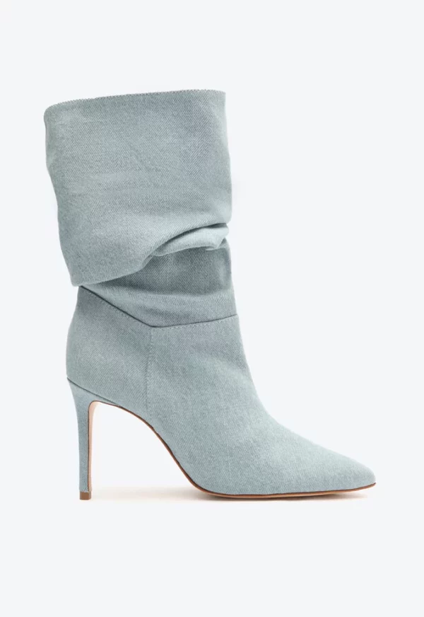 BOTA SALTO ALTO ASHLEE JEANS CLARO