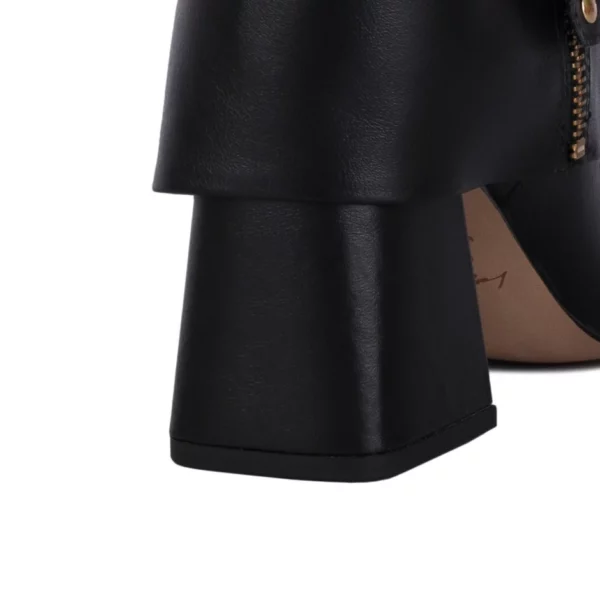 BOTA CANO MÉDIO CAPA SOBREPOSTA PRETA LUIZA BARCELOS - Imagem 4