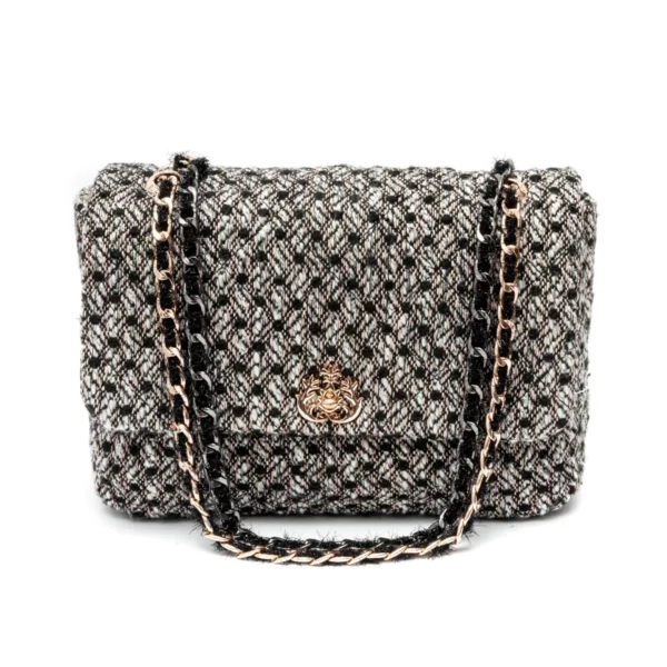 BOLSA TWEED ARGENTO ISLA
