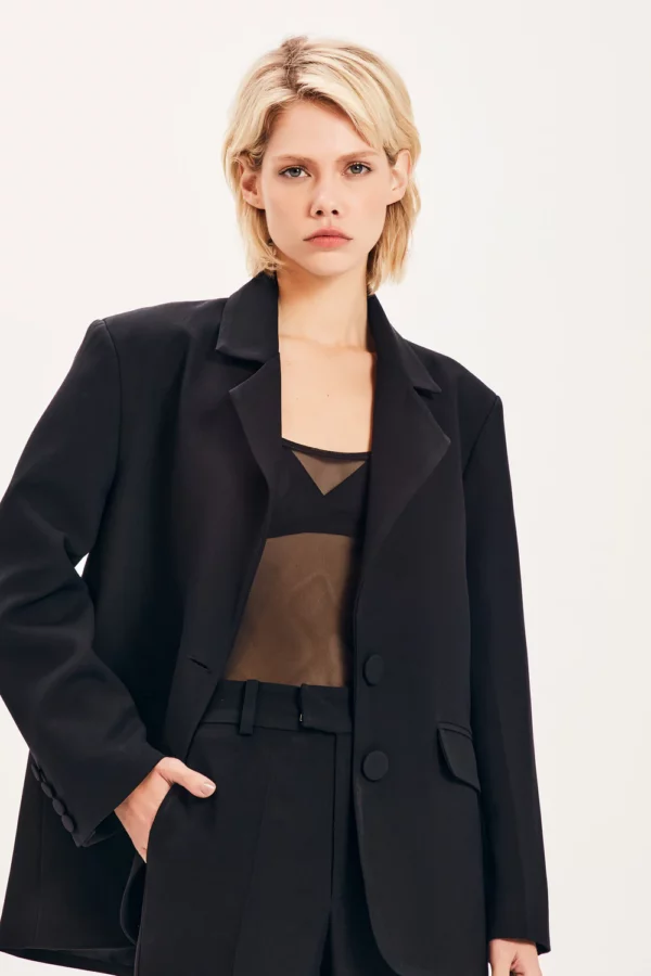 BLAZER ALFAIATARIA CREPE PRETO TIG - Image 5