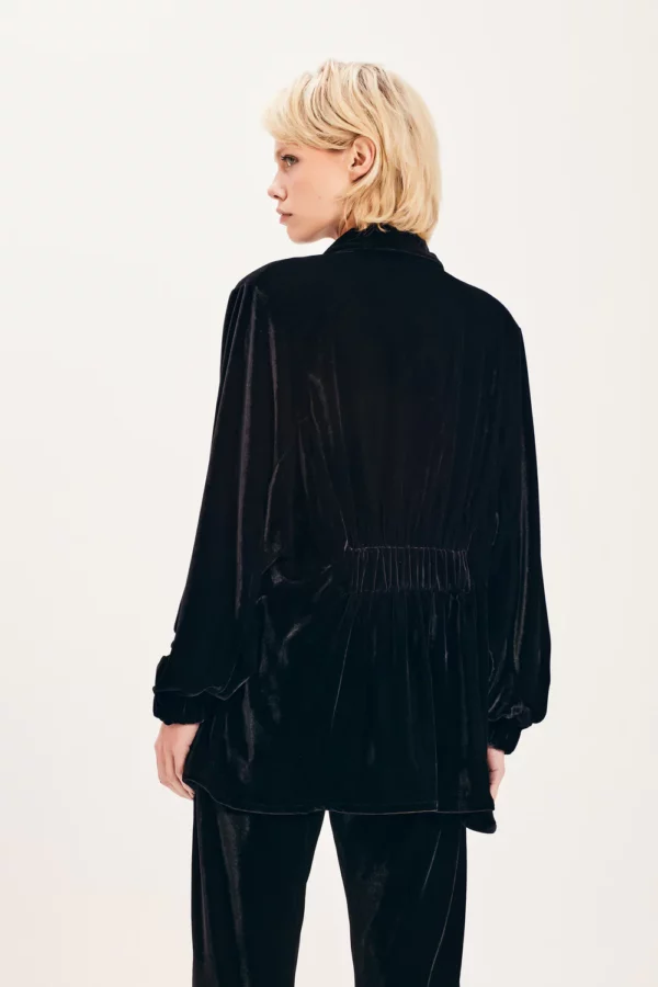 CAMISA PARKA VELUDO PRETO TIG - Imagem 2