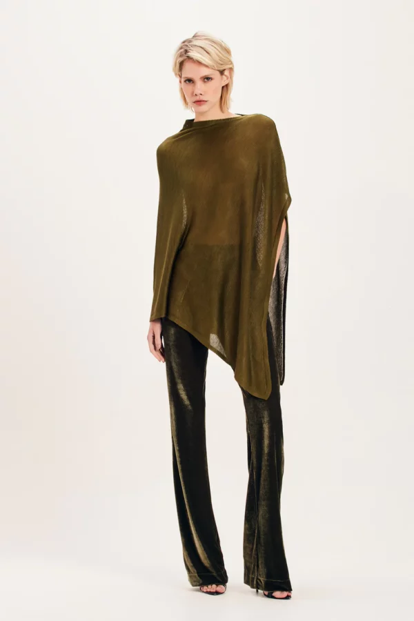BLUSA TRICOT ASSIMETRICA VERDE TIG