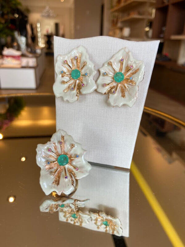 CONJUNTO ZIRCONIA COM PEDRA FUSION VIENA