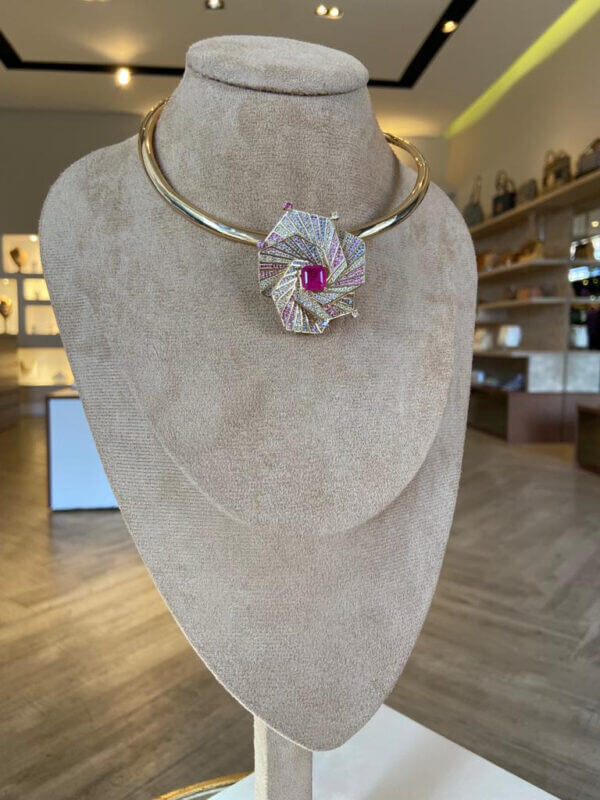 PINGENTE ZIRCONIA E PEDRA FUSION VIENA