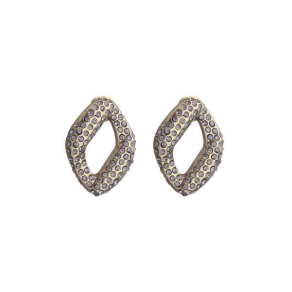BRINCO ELO STRASS BLACKDIAMOND OURO JULIANA MANZINI