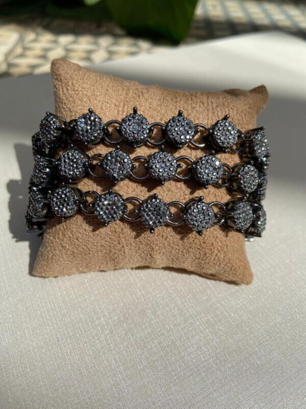 MAXI PULSEIRA SHINE COM HEMATITAS GRAFITE