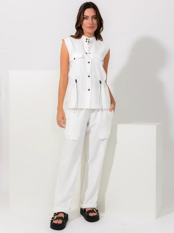 CALCA EDUARDA TWILL BARI OFF PINK POA - Image 3