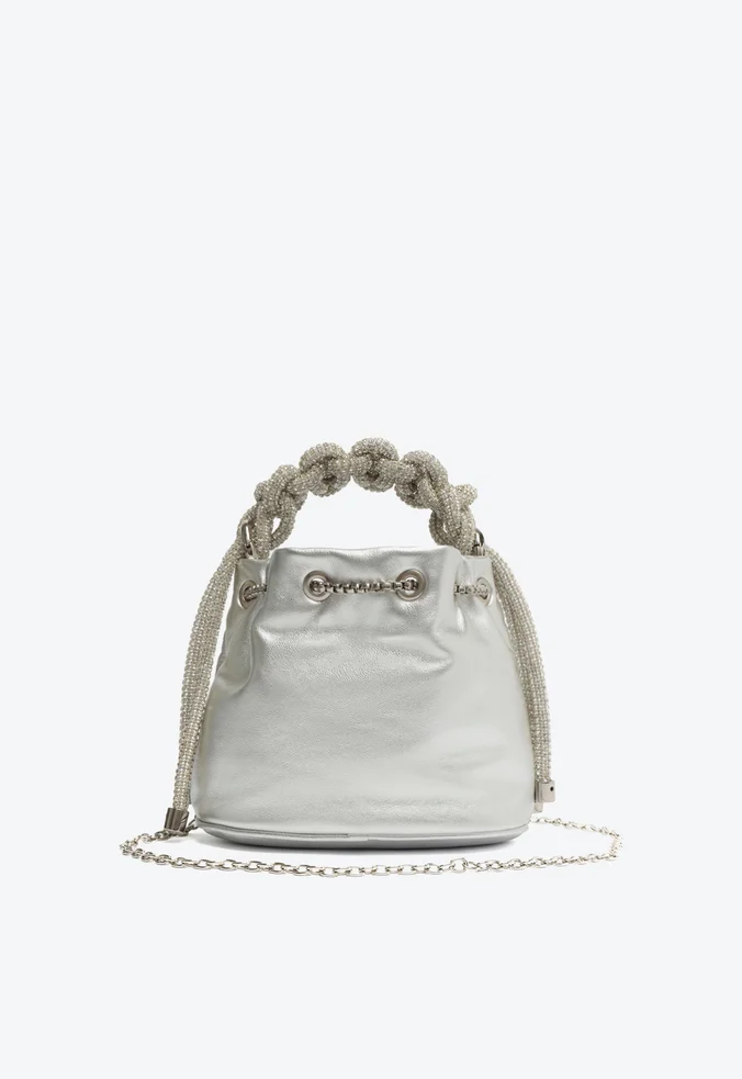 BOLSA BUCKET BRILHO PRATA SCHUTZ - Imagem 3