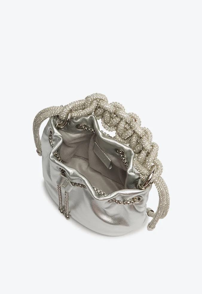 BOLSA BUCKET BRILHO PRATA SCHUTZ - Imagem 4