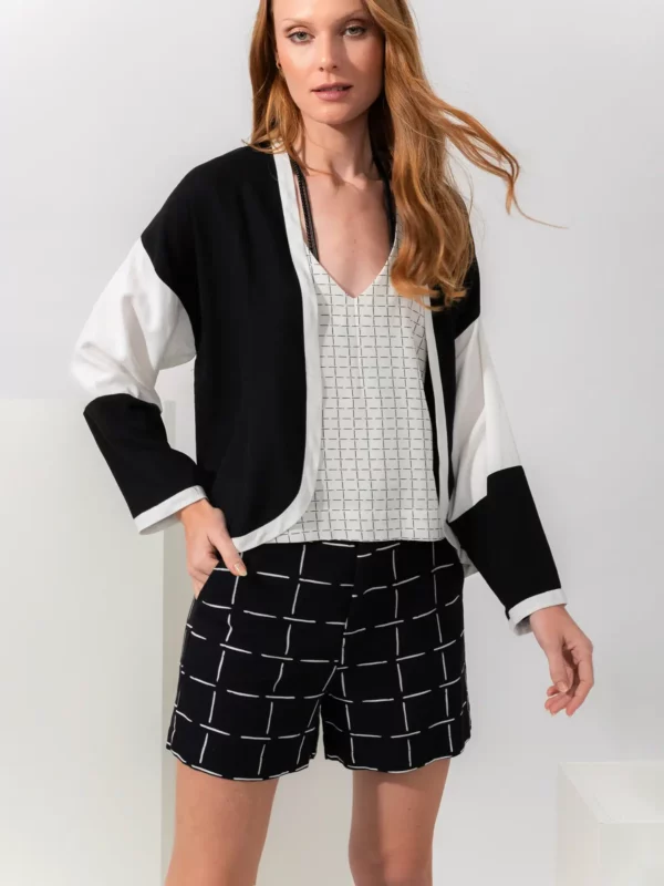 KIMONO BICOLOR LORENA PRETO/OFF