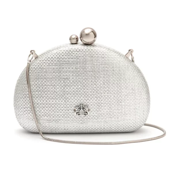 CLUTCH ABAULADA CORRENTE PRATA ISLA - Imagem 2