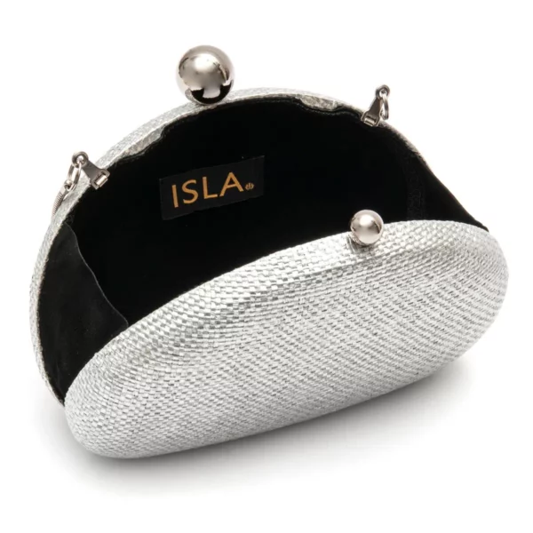 CLUTCH ABAULADA CORRENTE PRATA ISLA - Imagem 4