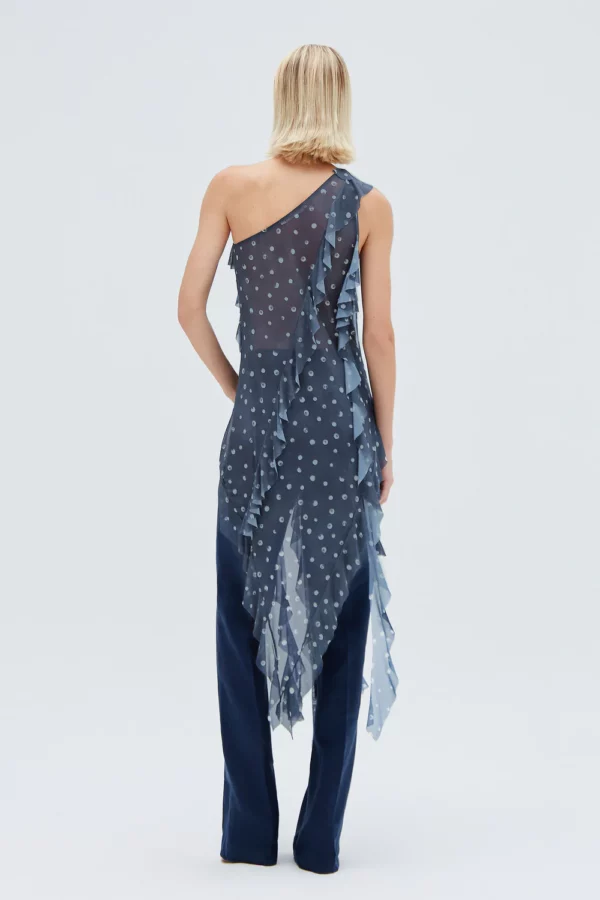 BLUSA TULE POA AZUL MARINHO TIG - Image 3