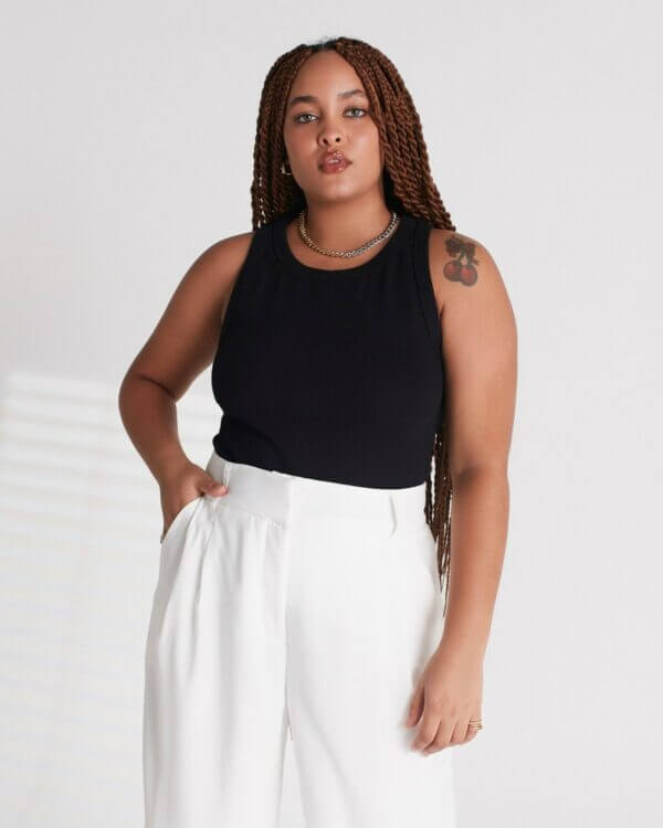 RIB VINTAGE TANK PRETO CAMYS