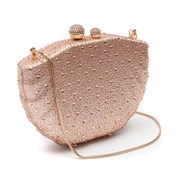 Clutch Em Cetim E Cristais Concha Isla - Image 2