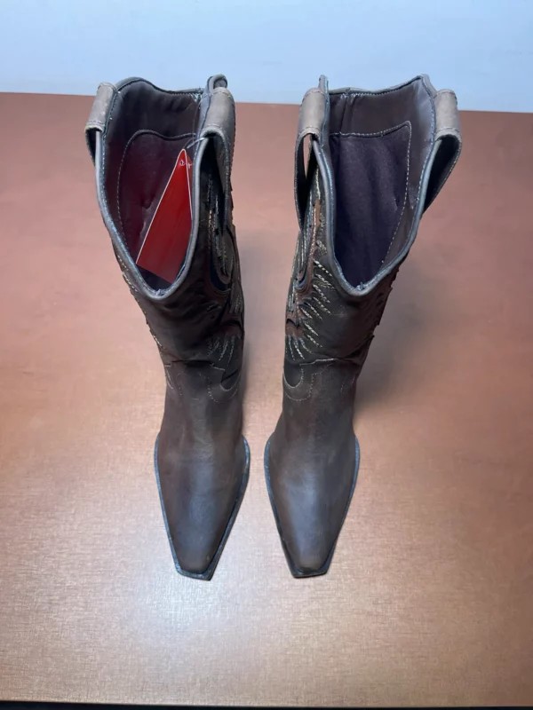 Bota Western Cano Médio Recortes - Image 3