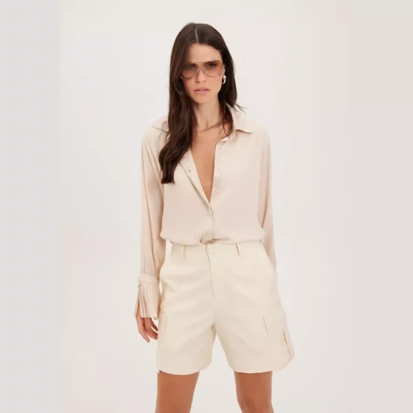 Shorts Crepe Josiane Creme