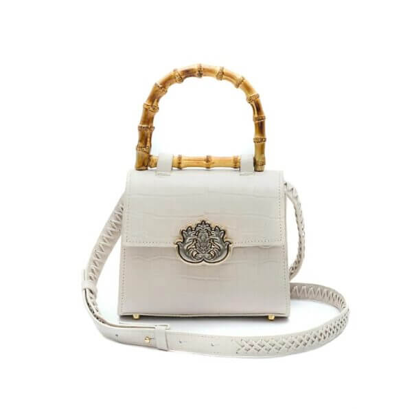 Bolsa top handle mini isla croco chantily - Imagem 3